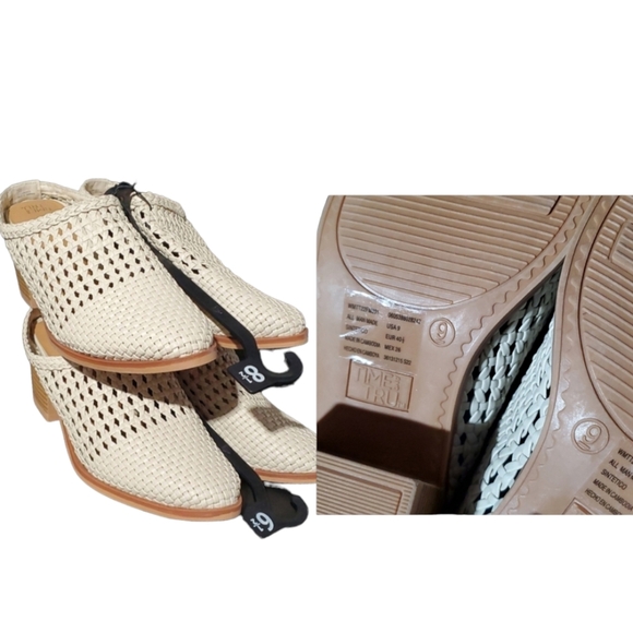 Time and Tru Cream Woven Mules - Picture 17 of 17